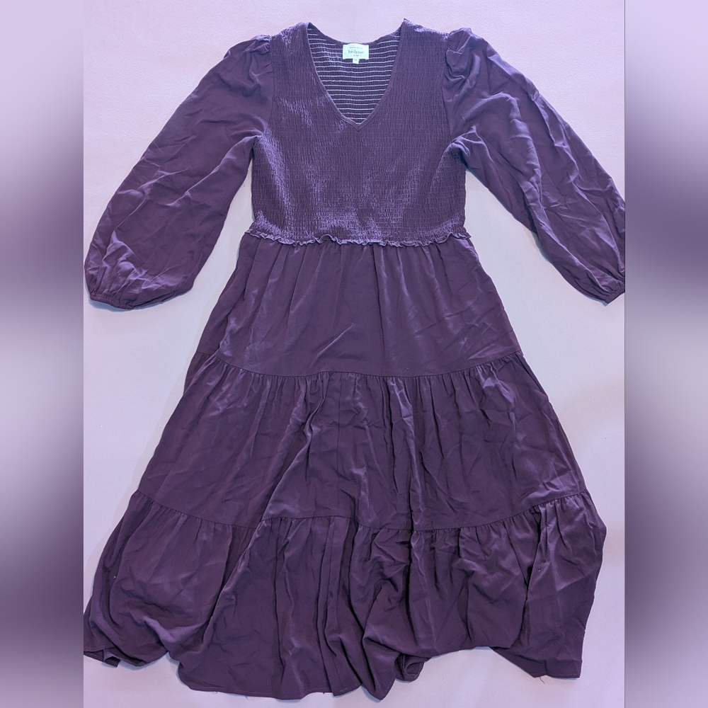 Böhme Purple Striped V-Neck Top